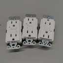 Faith [3-Pack] 15A GFCI Outlets, Tamper-Resistant, ETL Listed, GFI Duplex Receptacles with LED Indicator, Self-Test Ground Fault Circuit Interrupter, White, 3 Piece