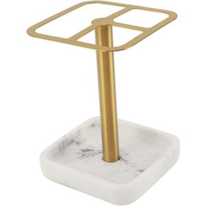 Toothbrush Holders for Bathrooms, 304 Stainless Steel Bathroom Toothbrush Holder Stand with 3 Slots, Space Saving Toothpaste Organizer (Gold)