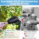 Enhon 3Pcs Drain Cleaning Bladders with Shut Off Valve, Fit 1" to 6" Drain Pipes, Sewer Bladder Unclogger with 3/4'' Shut Off Valve, Unclogs Stubborn Blockages in Sewer/Line/Sinks/Shower
