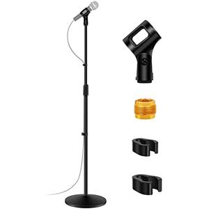 InnoGear Mic Stand, Microphone Stand Floor Detachable Boom Mic Arm Stands with Weighted Round Base, Height Adjustable from 34" to 60" for Blue Yeti HyperX QuadCast Shure SM58 Samson Q2U Fifine K669B