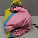 4’ Inflatable Easter Egg with LED Lights Blue Pink Yellow Chevron Pattern