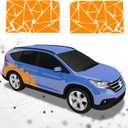2 Pieces Triangle Vinyl Decal Graphics DIY Body Sticker for Car, Orange