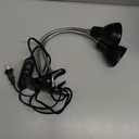 Heat Lamp for Reptile,UVA UVB Light for Turtle,Bearded Dragon Basking Light Bulbs,Dimmable 360Gooseneck UV Heating Lamp W/ G9 Mini Halogen Bulbs 60W (White*2Red*2) for Tortoise/Snake/Lizard