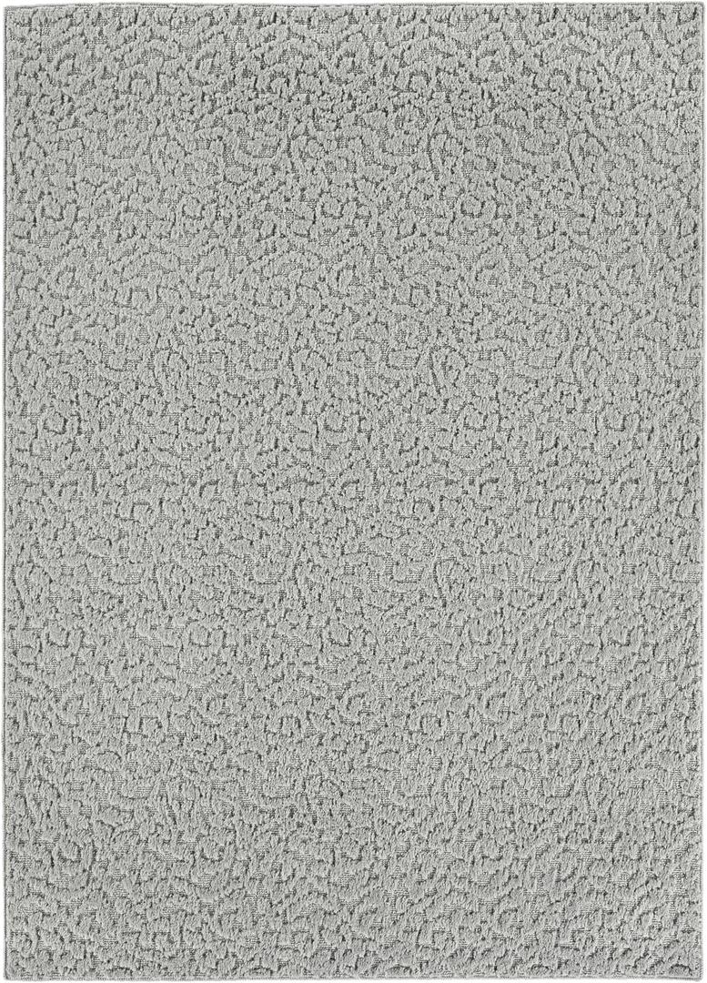 Garland Rug Ivy 6 Ft. X 9 Ft. Silver Gray Floral Solid Color Area Rug - Durable, Stylish, and Soft Rug for Living Rooms, Hallways, Bedrooms, and High-Traffic Areas
