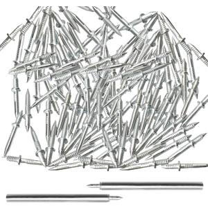 200PCS Double-Head Skirting Thread Nail, Invisible Screws & Specific Sleeve Tool, Hidden Nails for Trim, Double Sided Nails for Seamless Skirting Thread with Solid Wood Baseboard