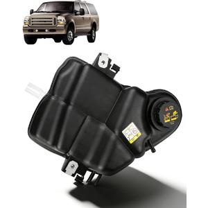 Engine Coolant Reservoir Degas Bottle Compatible with Ford F-250 F-350 Super Duty Excursion 6.0L 5.4L 6.8L, Radiator Expansion Tank Replaces 603-217 3C3Z8A080AE 6C3Z8A080B, Includes Cap