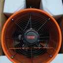 VEVOR Portable Utility Blower Fan, 12 Inch 585W 3198 CFM Heavy Duty Cylinder Axial Exhaust Fan with 33ft Duct Hose, Industrial Ventilator for Ventilating Workshops, Confined Space