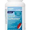 Amazon Basic Care Stool Softener Laxative, Docusate Sodium 100 mg, Softgels, For Constipation Relief, 100 Count 2 prs 2027 Jun