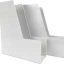 Vertical File Holder, Plastic Document and Magazine Organizer, Multi-purpose Document Organizer for Home Office (White)