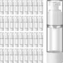 Sabary 60 Pcs Clear Airless Pump Bottles Refillable Cosmetic Travel Size Dispenser Vacuum Plastic Travel Bottles Empty Lotion Pump Dispenser Liquid Toiletry Container(3.4 oz)