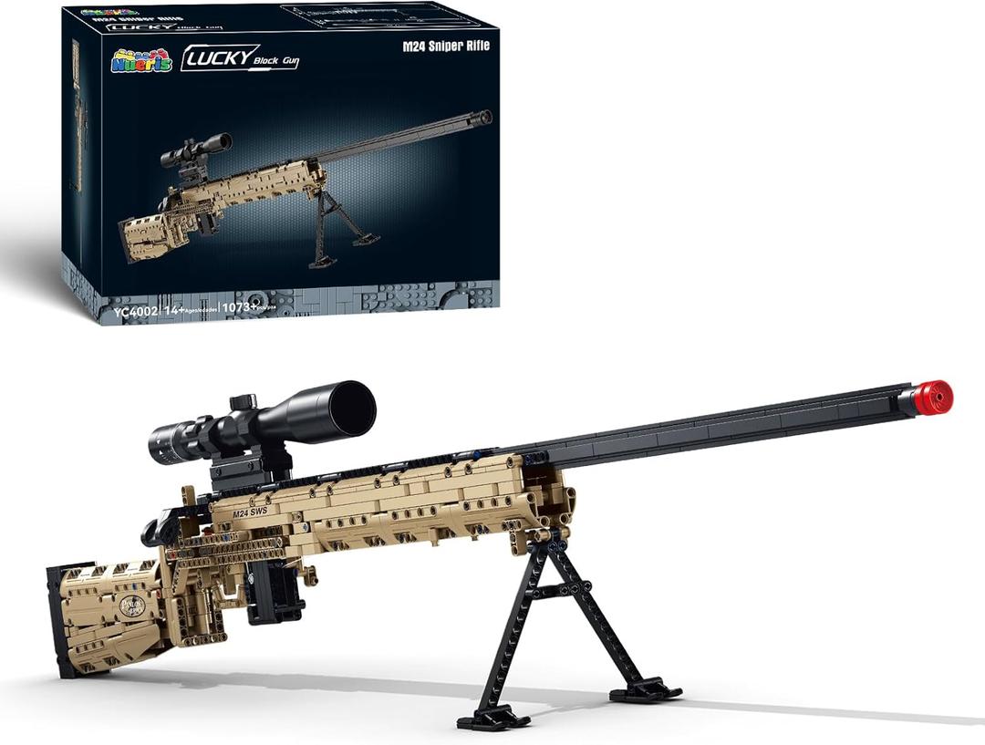 Nueris 1:1 M24 Building Blocks Sets - 1088 PCS Model Guns Collection Toy Building Bricks Sniper Set Shootable - Simulation Militarily Toy Lovers