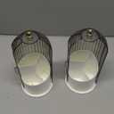 Toothbrush Holders with Sliding Lid, Rotating 3 Slots Bathroom Organizer Countertop, Tooth Brush Toothpaste Holder Bathroom Counter Stand Sink Organizer Caddy for Vanity Makeup Brushes Holder (White+Transparent Black), Pack of 2