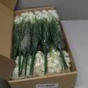 Artificial Flowers for Outdoors,20 Bundles UV Resistant Outdoor Fake Daffodil Flowers,Artificial Faux Plastic Outdoor Flowers Greenery Shrubs Plants for Indoor Outside Decor(White)