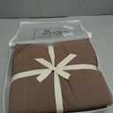 BDEAR 3 Pieces Light Chocolate Brown Duvet Cover Set King Size 104'' W x 90'' L, 100% Washed Cotton Duvet Cover with Zipper Closure Plus 2 Pillowcases, Oeko TEX Standard Certificated