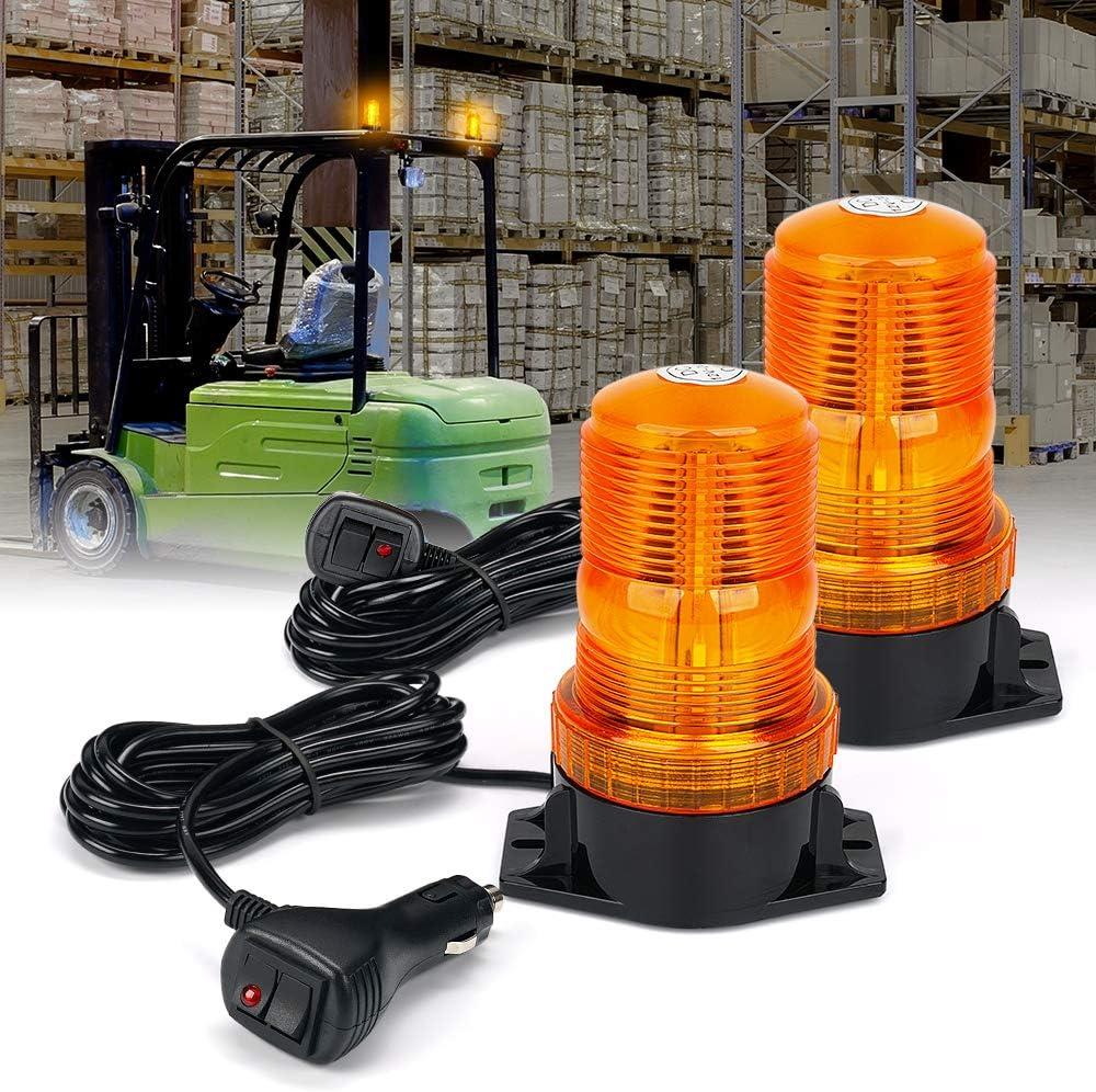 Xprite 30 LED Beacon Lights for 10-110V for Forklift ATV Tractor Golf Cart UTV Truck Bus-2PCS