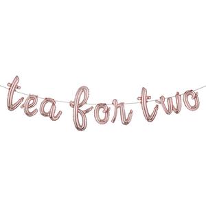 Tea for Two Balloons Tea Party Birthday Party Decor Princess ParTea Party Decorations Kids Birthday Decor Tea Second Birthday Balloon Tea for 2 (L TEA FOR TWO Rose Gold)