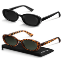 miyya Trendy Polarized Sunglasses Women, Oval Sunglasses for Woman Men, Retro Sun Glasses for Women 2025, UV Protection