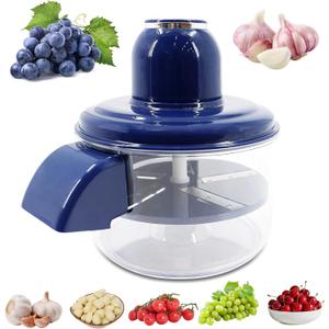 Automatic Electric Peeler for Garlic &Small Fruit, Portable Rechargeable Electric Grapes Peeling Machine for Home,Outdoor Picnic,Commercial Kitchen (Blue)