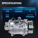 11313C AC Compressor AC Compressor with Clutch Fits for 2009-2014 TSX 2.4L, Air Conditioning Compressor Replace OE 38810RL5A01 7512931