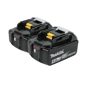 Makita BL1850B-2 18V LXT Lithium-Ion 5.0Ah Battery, 2/pk, Black