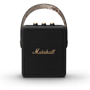 Marshall Stockwell II Portable Bluetooth Speaker, Black and Brass