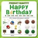 Football Happy Birthday Banner | Pre-strung Football Theme Party Banner, Hanging Swirl Touch Down Honeycomb Balls | Birthday Party Supplies Touchdown Banner Decor