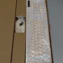 Wireless Keyboard and Mouse Combo, Full-Sized Wireless Keyboard and Adjustable DPI Mouse, 2.4GHz USB Receiver, Keyboard and Mouse for PC, Windows, Desktop, Laptop (Latte Color)