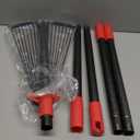 76 Inch Rake for Leaves, Adjustable 18 Metal Tines with Expandable Head Garden Rakes for Lawns Heavy Duty Metal Rake for Leaves Yard Gardening Grass Outdoor Debris