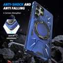 Zewan Designed for Samsung Galaxy S23 Ultra Case [Compatible with Magsafe] Stand, [Military Grade Drop Tested] Dual Layer Shockproof Full Protective Case for S23 Ultra,Blue