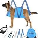 Dog Grooming Hammock, Pet Grooming Harness for Dogs&Cats, Multi Hammock Restraint Bag with Adjustable Grooming Loop/Stainless D-Hooks/Nail Clippers/Trimmer/Nail File for Pet Nail Trimming, Care (M)