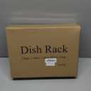 SNTD Dish Drying Rack - Small Dish Rack for Kitchen Counter, Stainless Steel Dish Drainer with Utensil Holder and Drainboard, 11" W x 15" L (Gray)