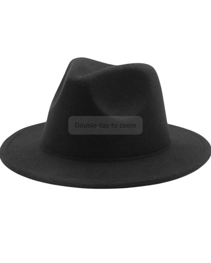 Kid Fedora Hat Solid Color Toddler Jazz Hats Classic Wide Brim Cowboy Hats Panama Dress Hat for Boys Girls,4-10