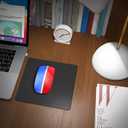 2 x JOYACCESS Rechargeable Wireless Mouse, 2.4G Portable Slim Silent Mouse with USB Receiver and Type C Adapter, 5 Level 3000 DPI, Works with Mac or iPad (Blue & Red)