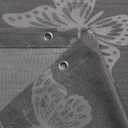 Onalasyc Butterfly Shower Curtain, Lace Butterfly Shower Curtains for Bathroom, Grey Sheer Shower Curtain, Vintage Aesthetic Decor Bathroom Waterproof Shower Cutain, 12 Pcs Plastic Hooks, 72 x 72 in