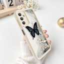 FUXICASE for Samsung Galaxy A14 5G Case, Creative Butterfly Pattern Design for Girl Women, Soft Silicone Shockproof Anti-Scratch Protection Phone Cover for Galaxy A14 (Spring Butterfly)