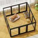 Jalove 12PCS Dog Playpen Clear Puppy Playpen Indoor, 30" H Easy Assemble