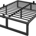 14 Inch Queen Bed Frame,3500 lbs Heavy Duty Metal Platform, Steel Slats Support/No Box Spring Needed/Noise Free/Non-Slip/Easy Assembly