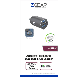 Zgear 45 Watt Dual USB-C Car Charger