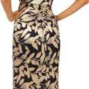 Adrianna Papell Women's Foil Asymmetric Gown (Gold), 12