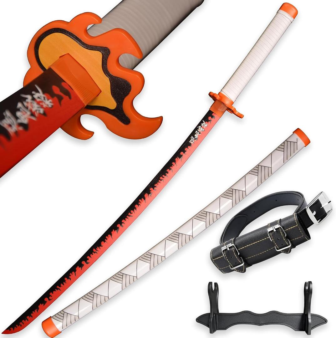 SV Anime Demon Slayer Sword Katana 41 Inch Decorative Collectible Gift Cosplay Sword, 41 in-Kyoujurou