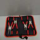 TOOLEAGUE 4 Pcs Snap Ring Pliers Set, Circlip Pliers, 7 inches Internal/External Heavy Duty for Ring Remover Retaining Straight Bent Lock Pliers Set