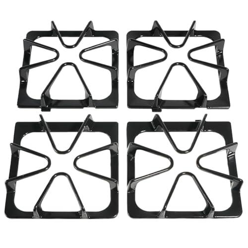 Premium W10447925 Gas Stove Burner Grates Replacement for Whirlpool Amana Stove Burners Replacement,for Maytag Stove Cooktop grate Parts,for Kenmore,Kirkland,Inglis Stove Top Range Cast Iron Rack4 Pcs