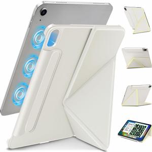 for iPad Air 11 Inch Case M4/M3/M2(2026&2025&2024) Slim Powerful Magnetic iPad Air 5/4th Case 10.9 Inch,4 Standibg Angles,Vertical Stand Cover,with Auto Wake/Sleep and with Pencil Holder-White