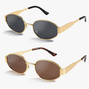 livho 2025 Trendy Oval Sunglasses - Stylish Polarized Shades for Everyday - Retro Metal Frames