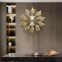 27" Gold Mid Century Modern Wall ClockBattery Operated Decorative Decorative Metal Wall Clock for Living Room/Bedroom/Office/Bathroom Wall Art&Clocks