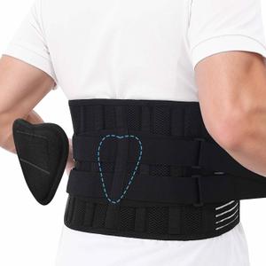 Back Brace for Women Men Lower Support Pain Lumbar Belt Sciatica Relief Products Posture Corrector Scoliosis Herniated Disc Work Pelvic Tilt Highest Rated Lumbowrap Spinal Stenosis Black Small