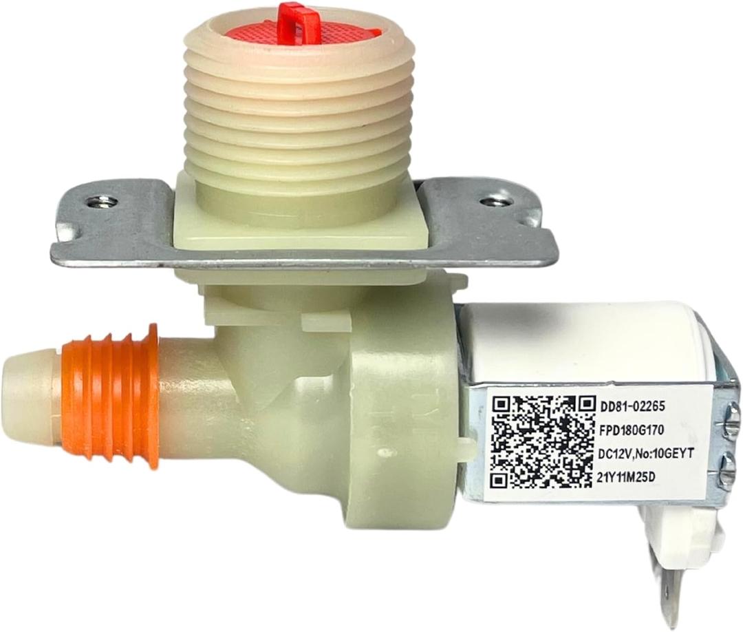 DD81-02265A Dishwasher Water Inlet Valve, Update Dish Washer Valve Replacement Part OEM Compatible With SAMSUNG, Replace 6740000046A, 10A50100, PD00044305, AP6244375, PS12085633, EAP12085633