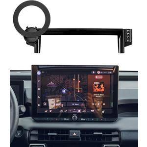 Phone Holder Mount for Toyota RAV4 Accessories 2026 Navigation Screen Car Cell Phone Mount for Toyota RAV4 XSE Limited Hybrid GR Sport Smartphones Interior 360 Degree Rotation(with 12.9-Inch Screen)