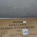 Kikcoin 3624 Bamboo Cutting Boards for Kitchen, Heavy Duty Wooden Cutting Boards, Healthy Extra Large Chopping Boards with Deep Juice Groove and Handle, Oversized Stove Top Cover, Natural