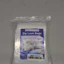 Small Zip Top Storage Bag - 5x5 Inches, Thick Zipper, Reclosable, Mini Poly Plastic, Save for Nails, Screws, Food, Tools (PACK 100)
